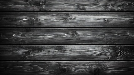 Poster - Black and White Wooden Background : Generative AI