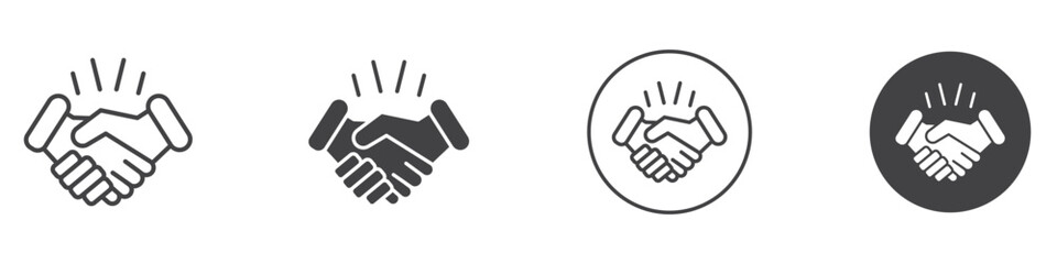 Handshake icon thin line illustration