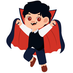 Halloween Character Vampire Costume Illustration