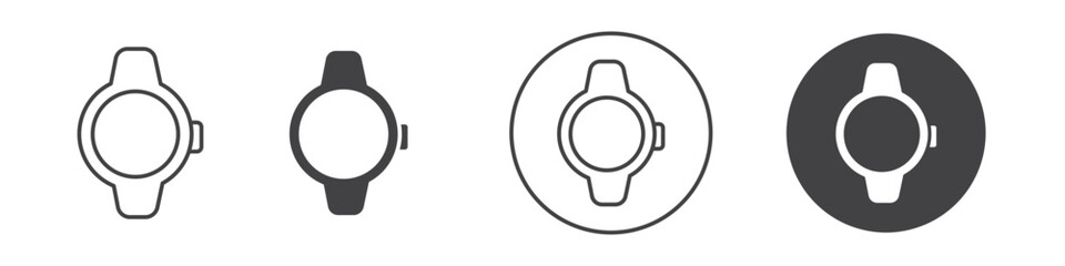 Smartwatch icon thin line illustration