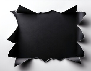 Poster -  Black torn paper isolated on a white background, offering copy space for sale announcements_1(142)
