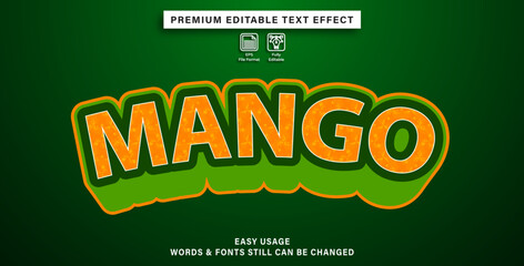 editable text effect mango style