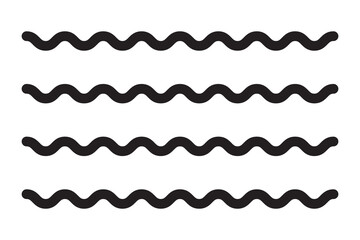 Wall Mural - Wave vector icon in line style design for website design, app, UI, isolated on white background. Water waves symbol. Editable stroke. Vector illustration.