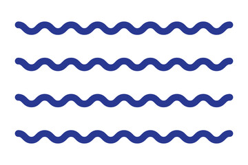 Wall Mural - Wave vector icon in line style design for website design, app, UI, isolated on white background. Water waves symbol. Editable stroke. Vector illustration.