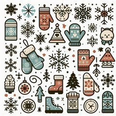 Poster - Winter / Christmas Icons