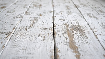 Poster - White Wooden Table Texture : Generative AI