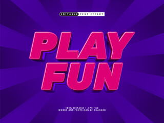 play fun editable text effect with kids and game style