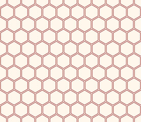 Poster - background with hexagon pattern. maroon color on matching background. hexagon mosaic pattern. hexago