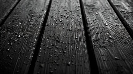 Poster - Black Wooden Table Texture : Generative AI