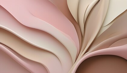 Wall Mural - Serene Blend of Brown and Pink in Abstract Pastel Tones