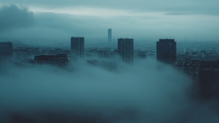 Wall Mural - Paris in Fog