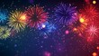 © Dai - fireworks bursting in the night sky with a dark, clear background, leaving space at the bottom for countdown text or logos