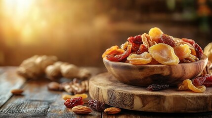 Aufkleber - Dried Fruits and Nuts Texture : Generative AI