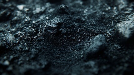 Poster - Black Dusty and Scratchy Background Dark Dirty Surface Texture : Generative AI