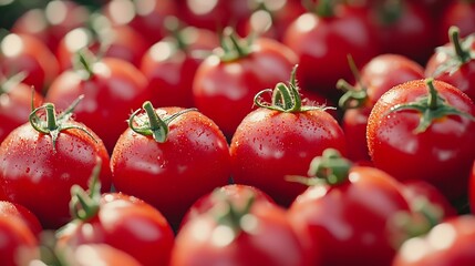 Poster - Red Tomatoes Background : Generative AI