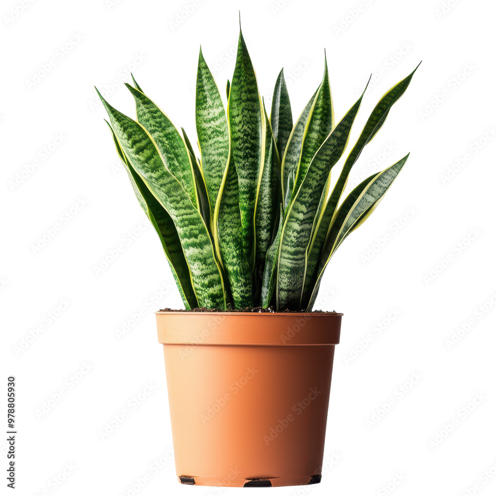 Lush and vibrant green houseplant with large textured leaves in a ...