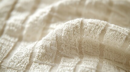 Poster - High Quality White Woven Texture Background : Generative AI