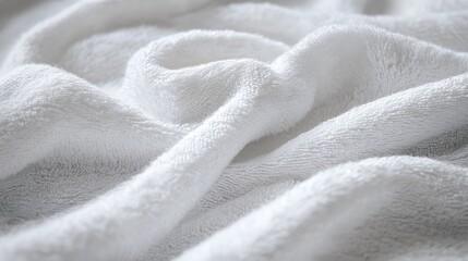 Poster - White Cotton Towel Texture : Generative AI