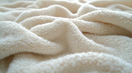Poster - White Fleece Cloth Texture : Generative AI