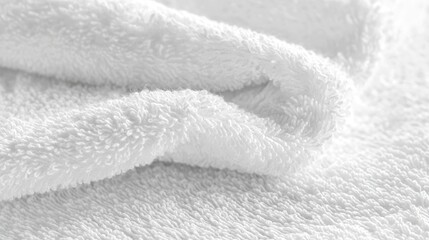 Poster - White Bathroom Towel Background : Generative AI