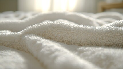 Poster - White Towel Background Texture : Generative AI
