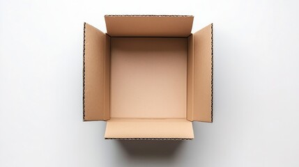 Aufkleber - White Carton or Cardboard Background TopAbove View : Generative AI