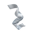 © ItziesDesign - Elegant silver ribbon gracefully twisted in a flowing shape, perfect for decorative purposes and graphic design projects.