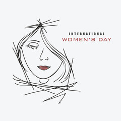 Wall Mural - International Women's Day celebration with young girl.