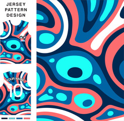 Sticker - Abstract liquid concept vector jersey pattern template for printing or sublimation sports uniforms football volleyball basketball e-sports cycling and fishing Free Vector.