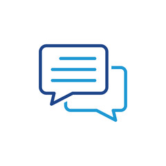 Poster - chat icons set. Speech bubble, message icon vector