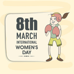 Wall Mural - Poster or banner for International Women's Day celebration.