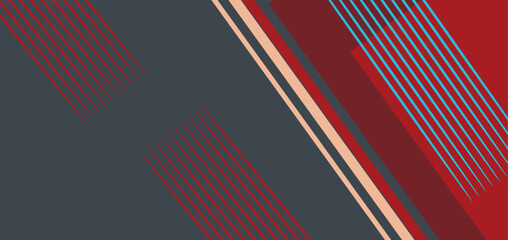 Wall Mural - abstract red black background with lines