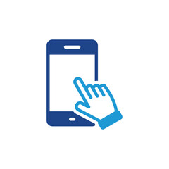 Poster - hand Touch screen smartphone icon vector	
