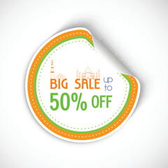 Sticker - Sale sticker or label for Indian Republic Day.