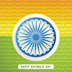 Sticker - Greeting card for Indian Republic Day celebration.