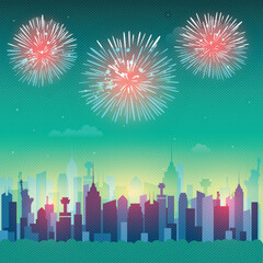 Wall Mural - American Independence Day celebration background.