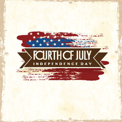 Wall Mural - American Independence Day celebration poster, or banner design.