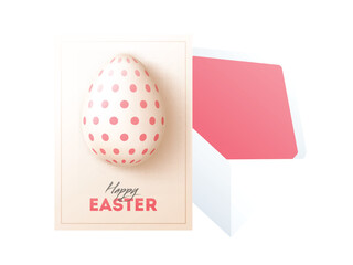 Wall Mural - Happy Easter Celebration Greeting Card with Envelope Illustration.