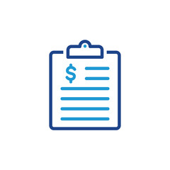 Poster - Tax form, invoice, contract vector icon