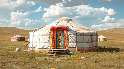 mongolion yurt wallpaper