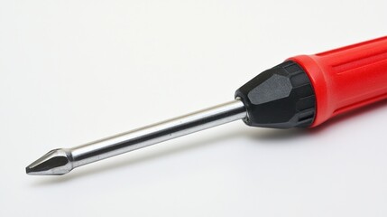 Red and Black Screwdriver with a Silver Shaft