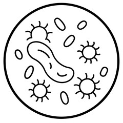  probiotics bacteria outline coloring book page line art drawing