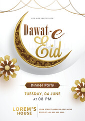 Canvas Print - Dawat-E-Eid festival celebration template design with venue detail, date and time.