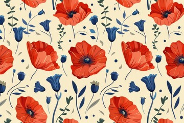 Naklejka na meble pastel-colored flowers wallpaper background. Beautiful simple AI generated image