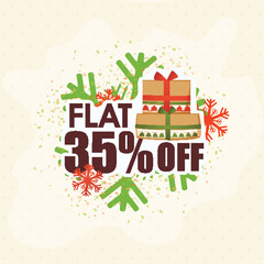 Sticker - Christmas Sale Poster, Banner or Flyer design.