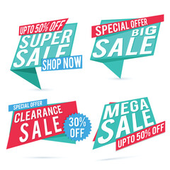 Wall Mural - sale paper tag or banner design.