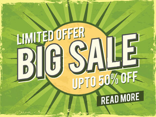 Sticker - Big Sale Poster, Banner or Flyer design.