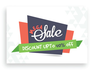 Wall Mural - Flat Mega Sale Tag or Banner.