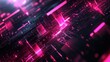 © novian - Abstract digital network with glowing pink lines