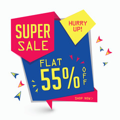 Wall Mural - super sale paper tag or banner design.